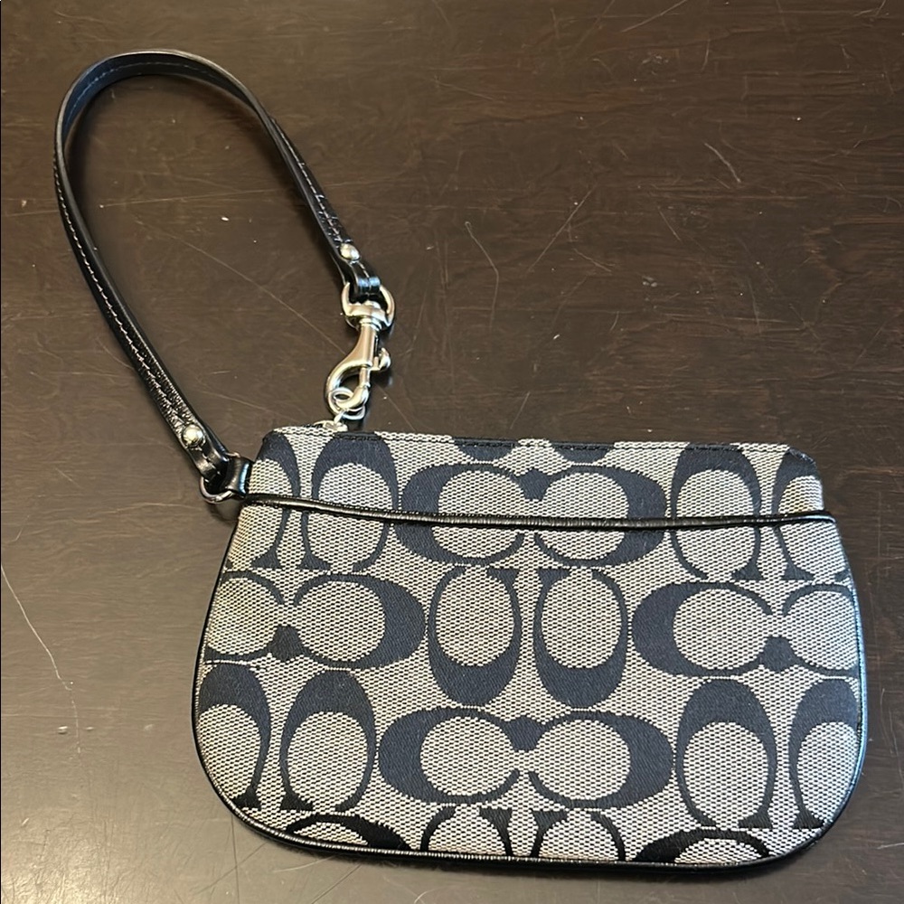 Coach Stylish Black and Gray Women's wristlet
